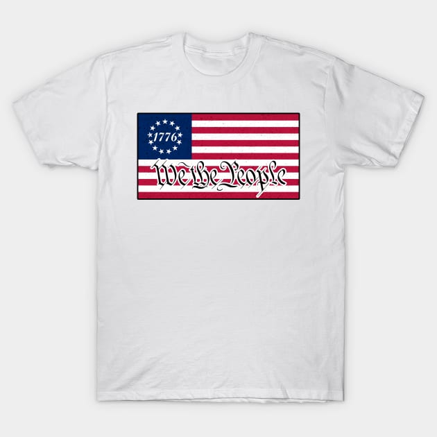 We the people - Betsy Ross flag T-Shirt by DarkwingDave